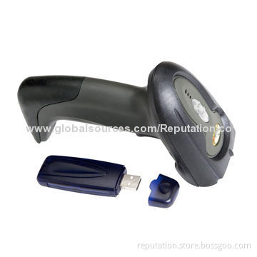 2.4GHz 1D Wireless Laser Barcode Scanner with 5-630mm Depth of Field, Single Line Scanning Pattern